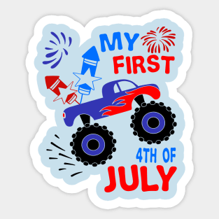 My first 4th of july kids Sticker